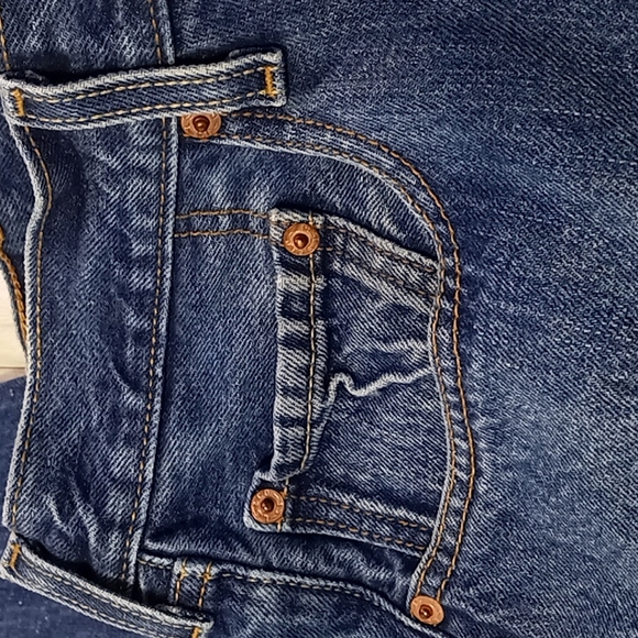 Levi's 501 Button Fly Straight Leg Blue Jeans Men's Size W41 L 29 - Picture 16 of 16